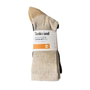 Timberland NWT Cushioned Crew Socks Multicolor OSFM 4 Pairs Pack Mens New
